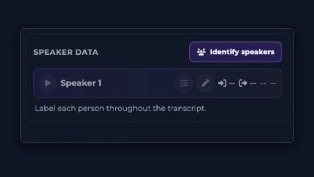 Know who is speaking